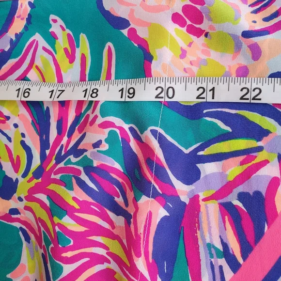 HTF Lilly Pulitzer Lettie Silk Caftan Small Safari Sighted Flowy Oversizedβ Med - Picture 12 of 16